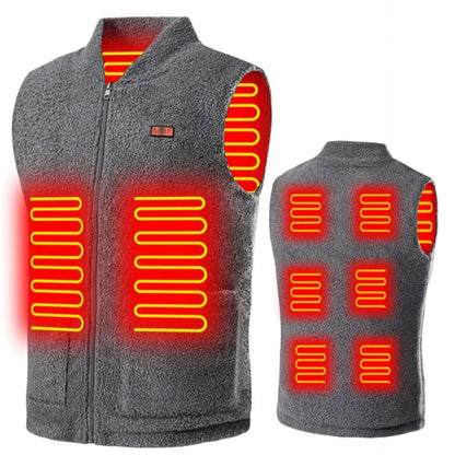 Washable Sleeveless Winter Jacket - USB Heated Vest with 3 Heat Settings
