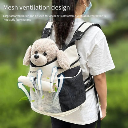 Travel Carrier Backpack for Cats and Dogs with Safety Features