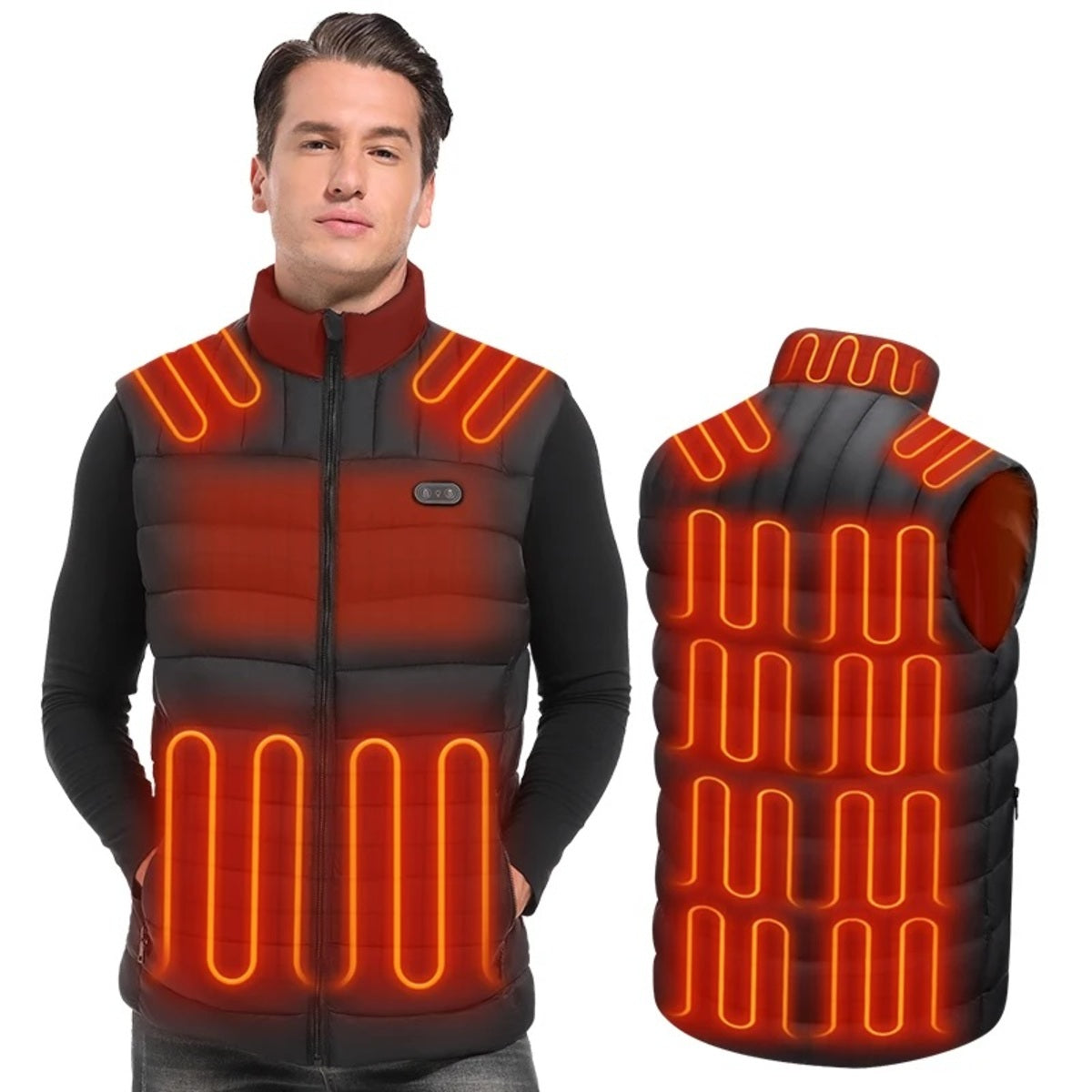 Heated Waterproof Vest with USB – Winter Smart Jacket
