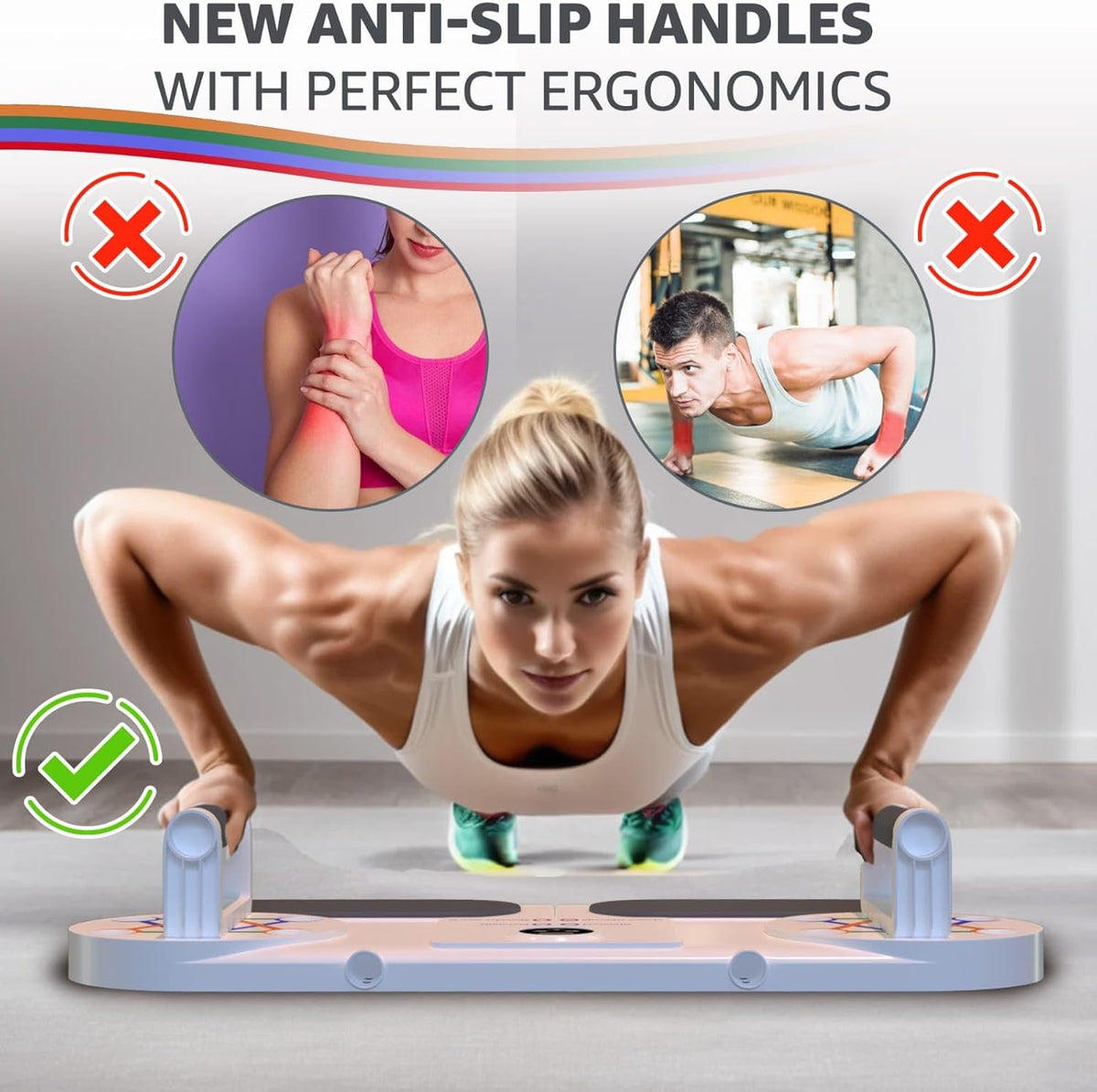 Portable Workout Station for Chest and Triceps - Push Up Board