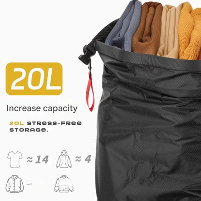 Portable Waterproof Storage Bag for Vacuum Compression of Travel Clothes