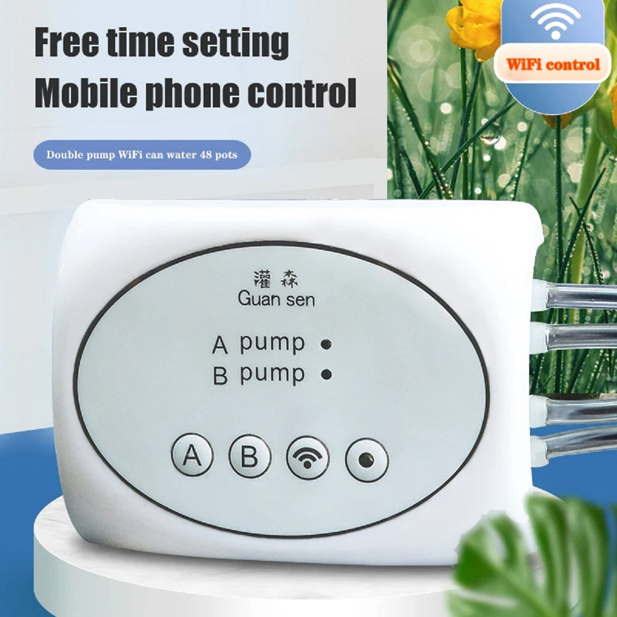 Smart Irrigation System with WiFi Control - Automatic Drip Timer App