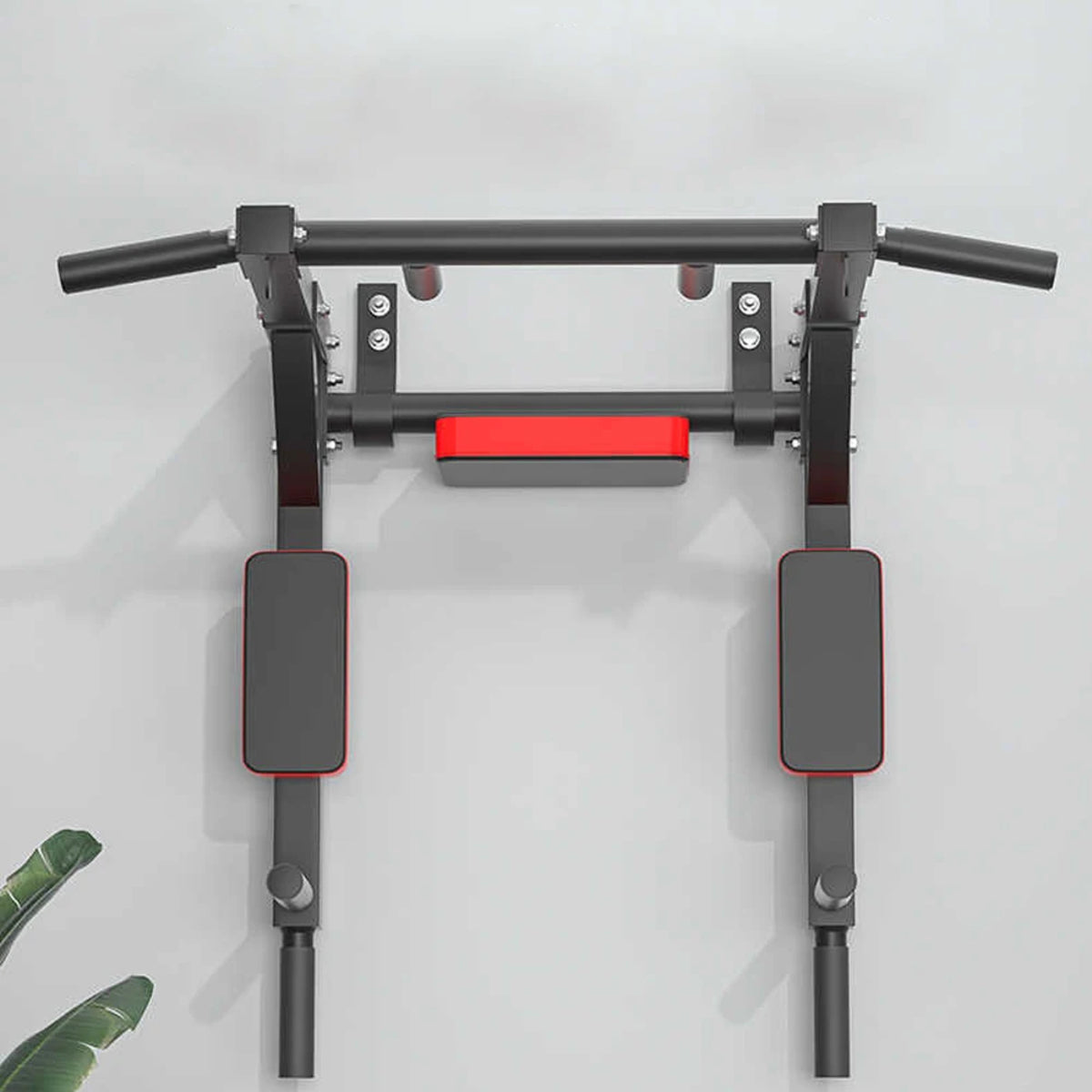 Indoor Heavy-Duty Chin-Up and Dip Station - Wall-Mounted Pull-Up Bar
