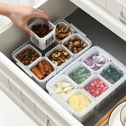 Storage Container for Refrigerator - Fresh Vegetable and Fruit Organizer