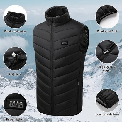 Electric Thermal Vest with USB Heating - Winter Wear for Men and Women