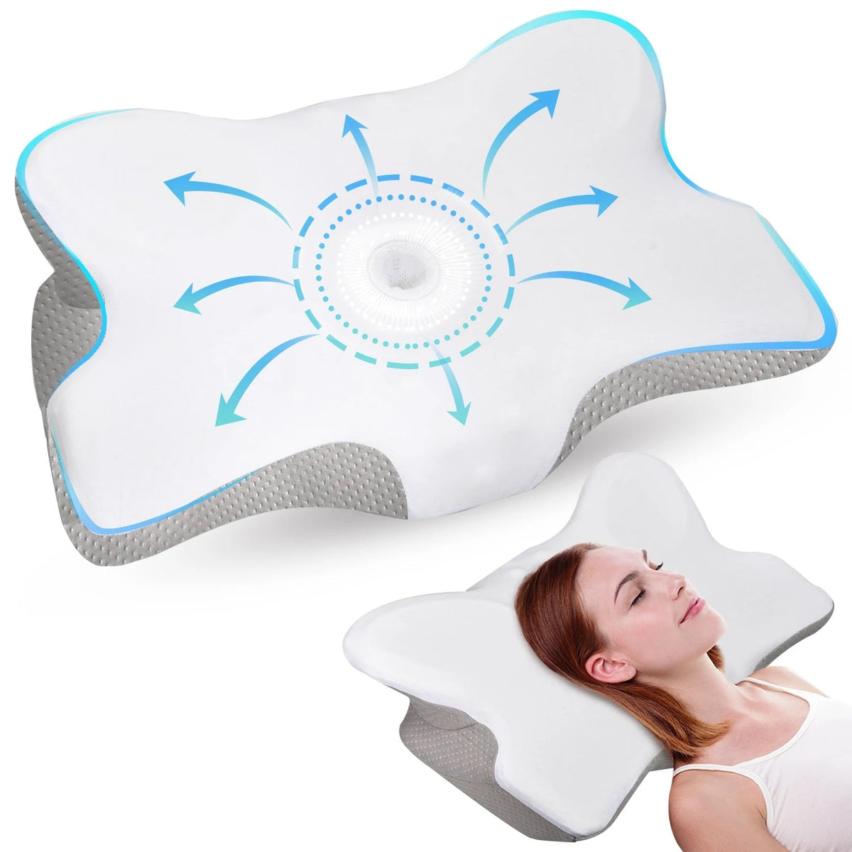 Memory Foam Pillow for Neck and Shoulder Support – Odorless Orthopedic Design
