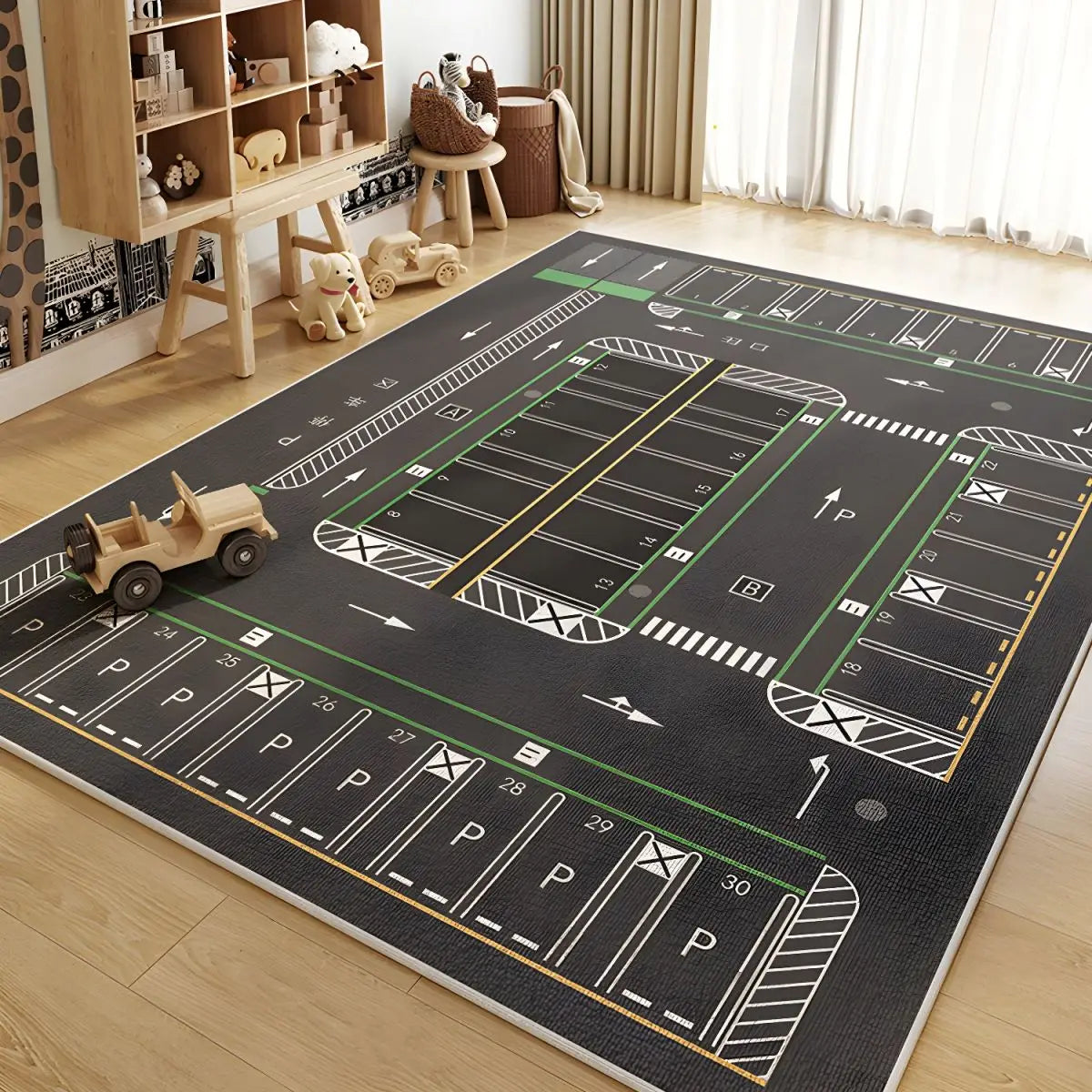 Children's Crawling Carpet - Reading Play Mat for Parking Lot Area