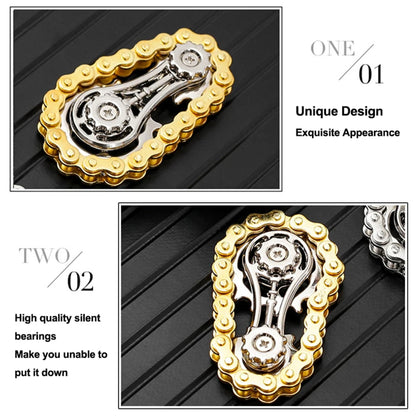 Fidget Spinner with Metal Sprockets - Stress Relief Toy for All Ages