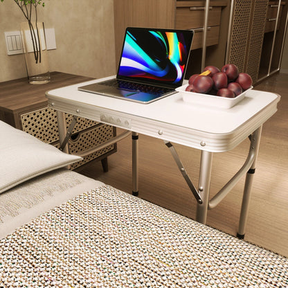 Portable Aluminum Camping Table - Compact Design with Height Adjustment