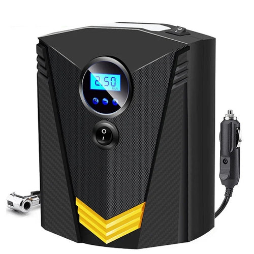 Compact Air Pump with LED Light for Cars, Motorcycles, and Bicycles