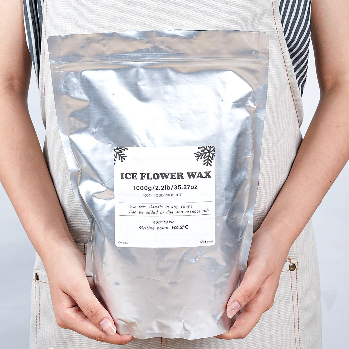 Snowflake Pearl White Sand Wax for Ice Flower DIY Candles