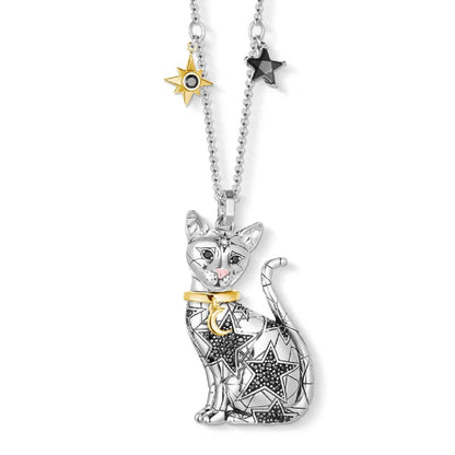 Cat Chain Necklace with Star Design