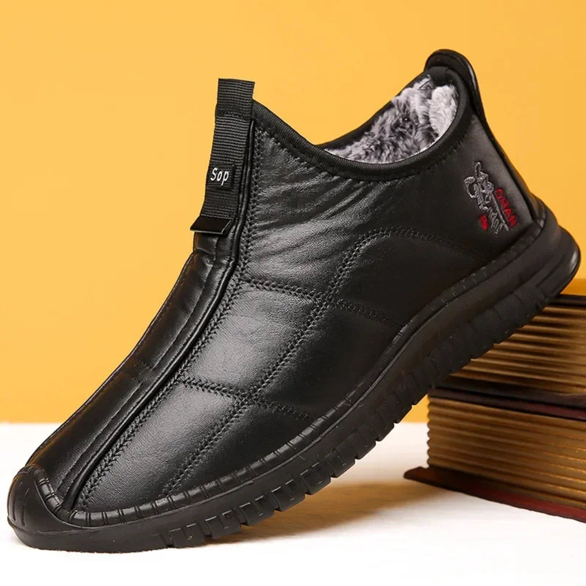 Waterproof Non-Slip Platform Boots for Men - Warm Winter Work Footwear