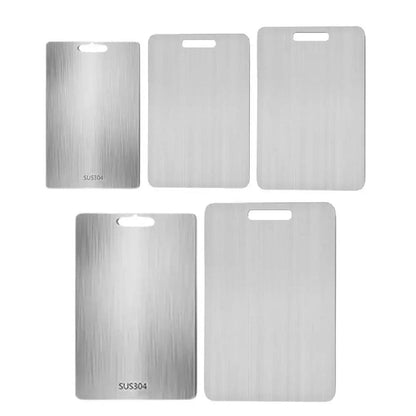 Food Grade Double-Sided Cutting Board in Titanium Stainless Steel