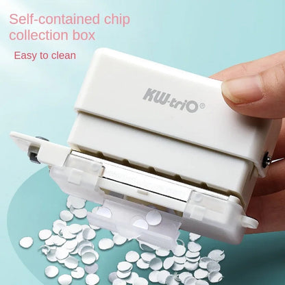 Compact 6-Hole Punch Tool for DIY Planning and Paper Binding