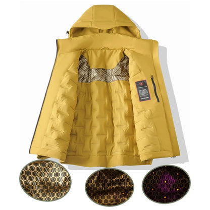 Waterproof Fleece Jacket for All - Thermal Raincoat for Winter Weather
