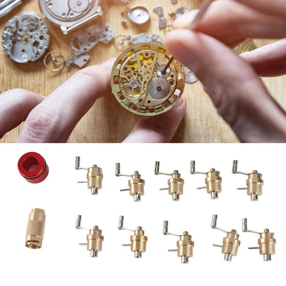 Brass and Steel Tool Kit for Watch Mainspring Winding and Repair