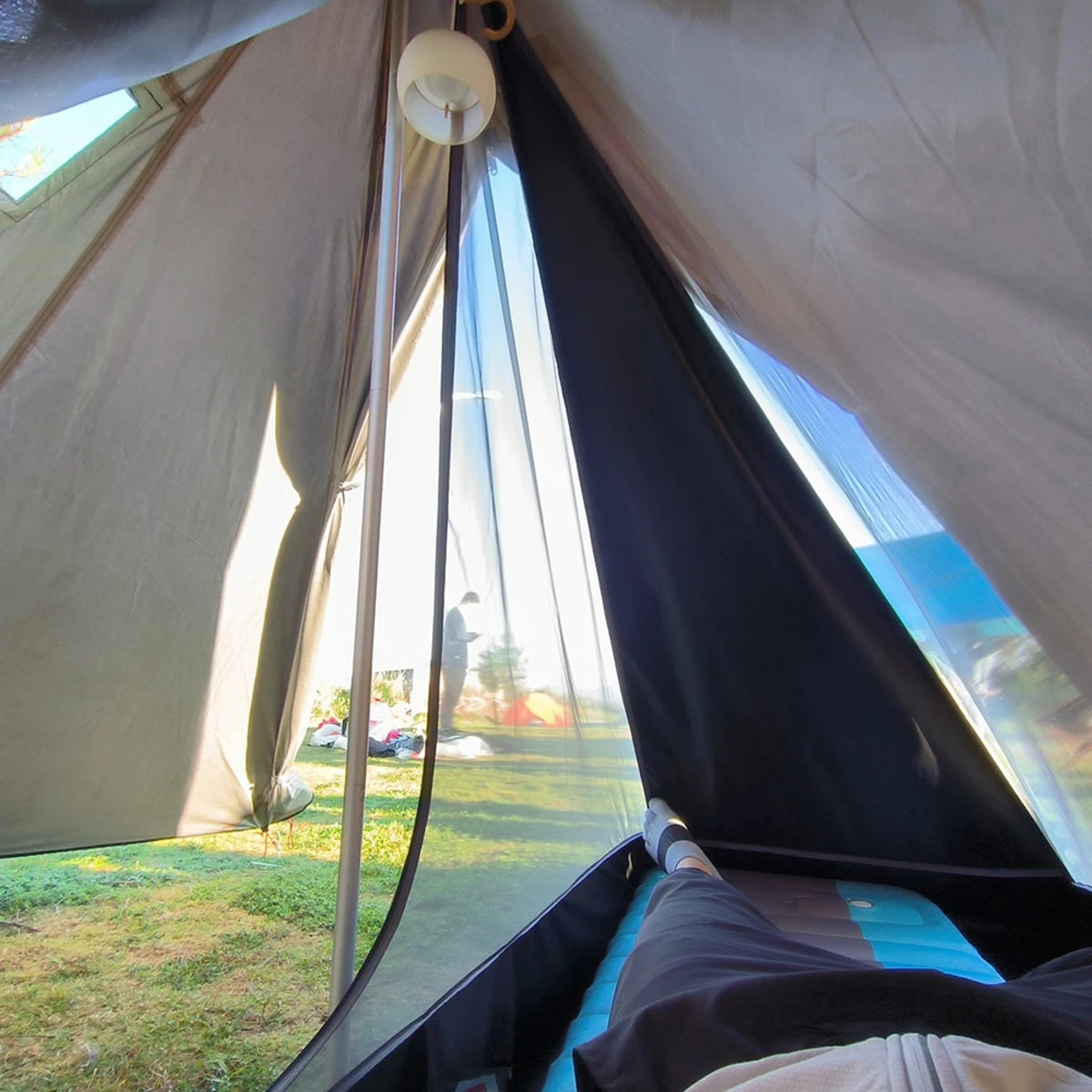1-Person Tipi Shelter with Chimney Window - Ultralight Hot Tent