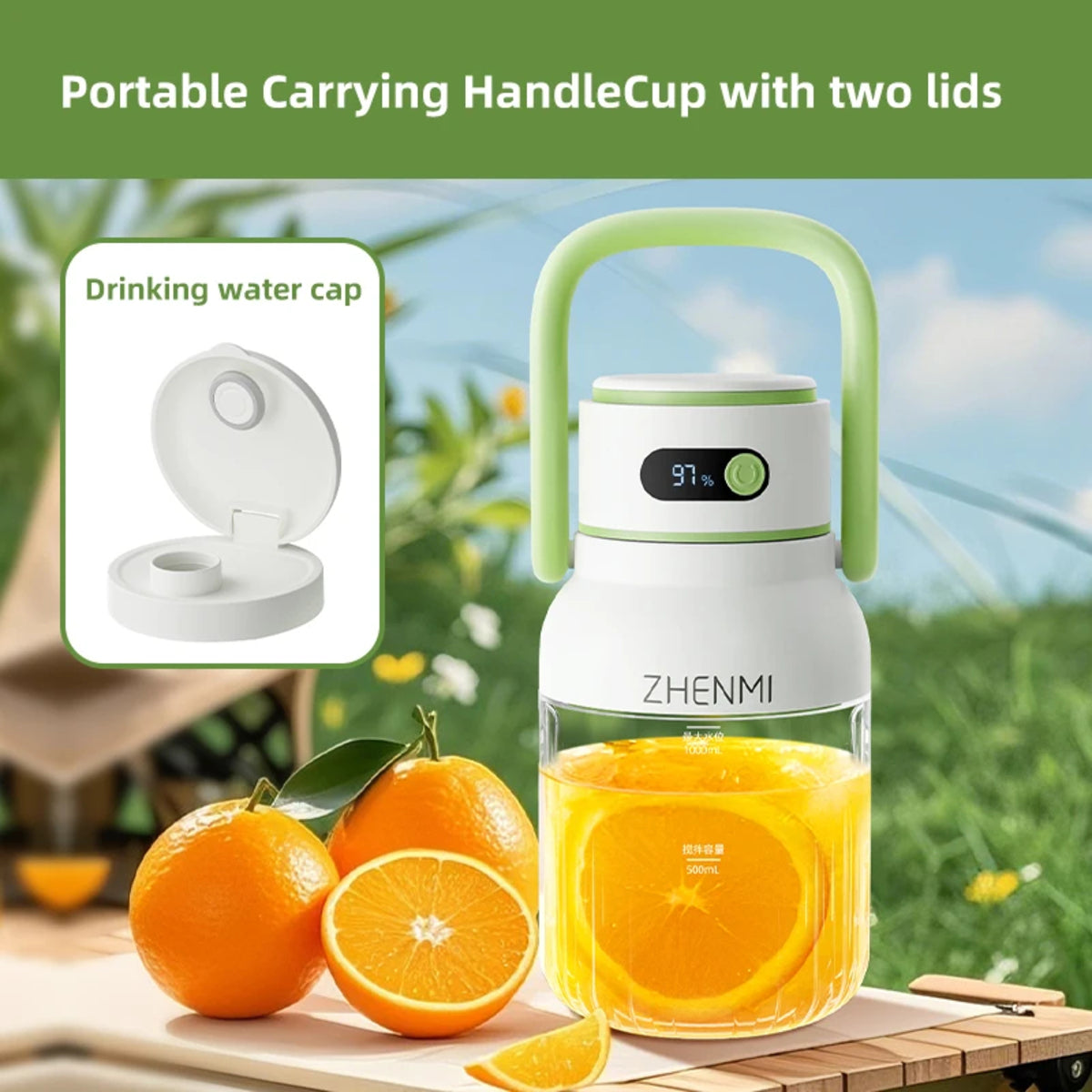Rechargeable USB-C Portable Blender - 33 Oz Smoothie Maker with Easy Clean