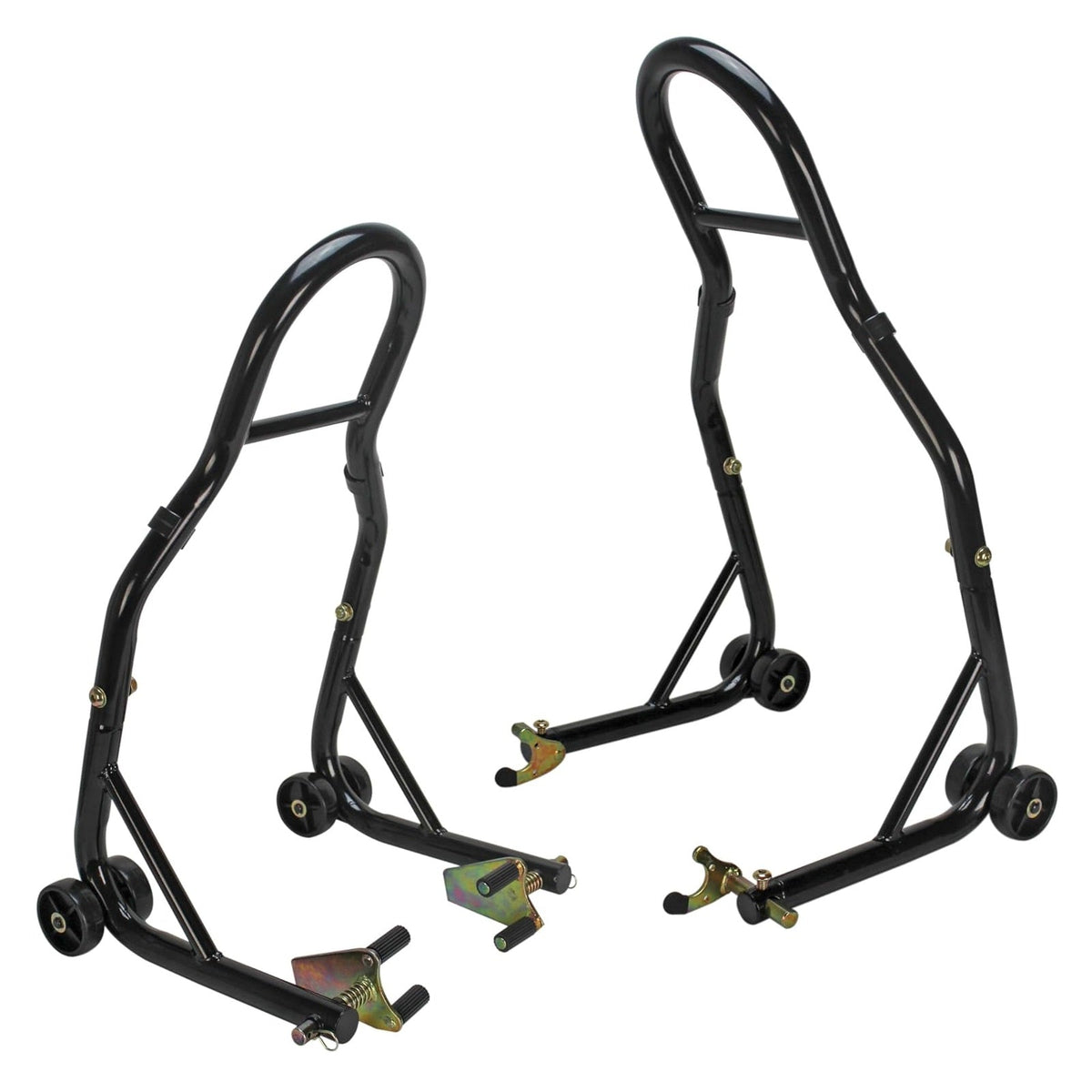 Heavy-Duty Motorcycle Lift Combo - Front and Rear Stand, 850LBS Capacity