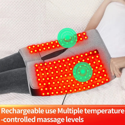 Electric Heating Pad with Red Light – Vibration Massager for Sciatica Relief