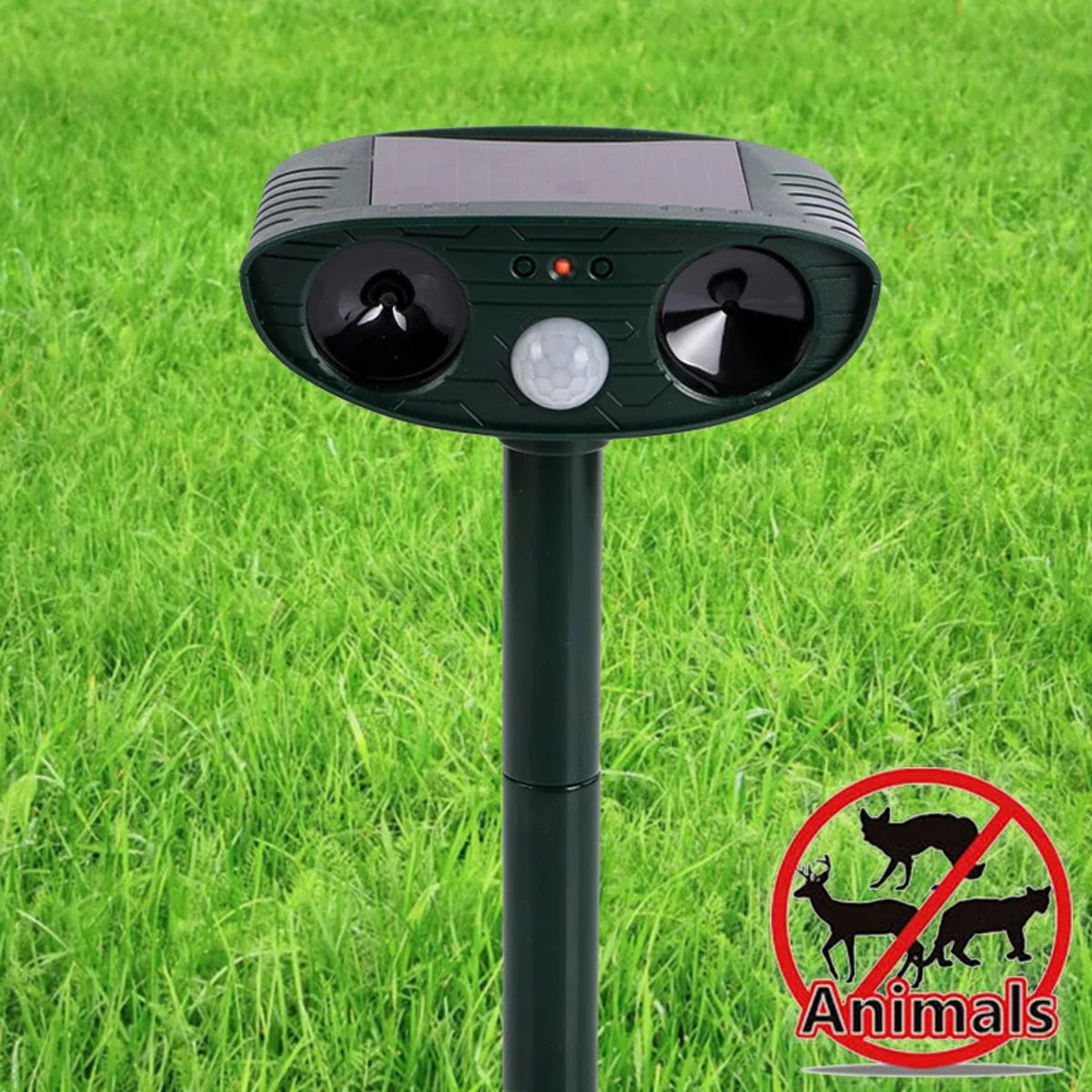 Waterproof Solar-Powered Ultrasonic Repellent for Cats and Dogs in Garden
