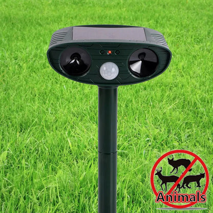 Waterproof Solar-Powered Ultrasonic Repellent for Cats and Dogs in Garden