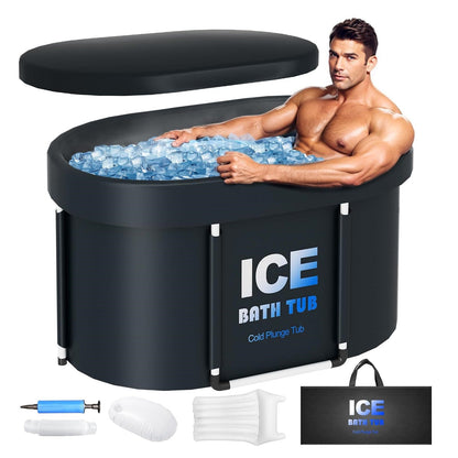 450L Portable Cold Plunge Tub – Oval Ice Bath