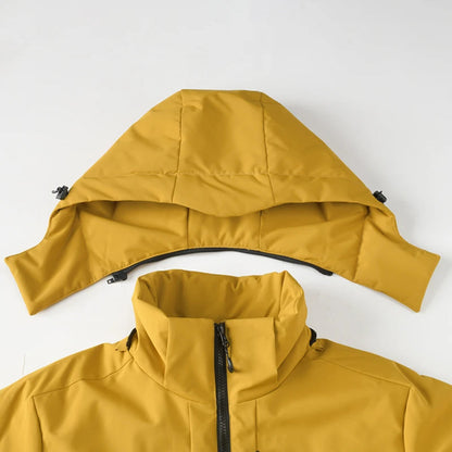 Waterproof Fleece Jacket for All - Thermal Raincoat for Winter Weather