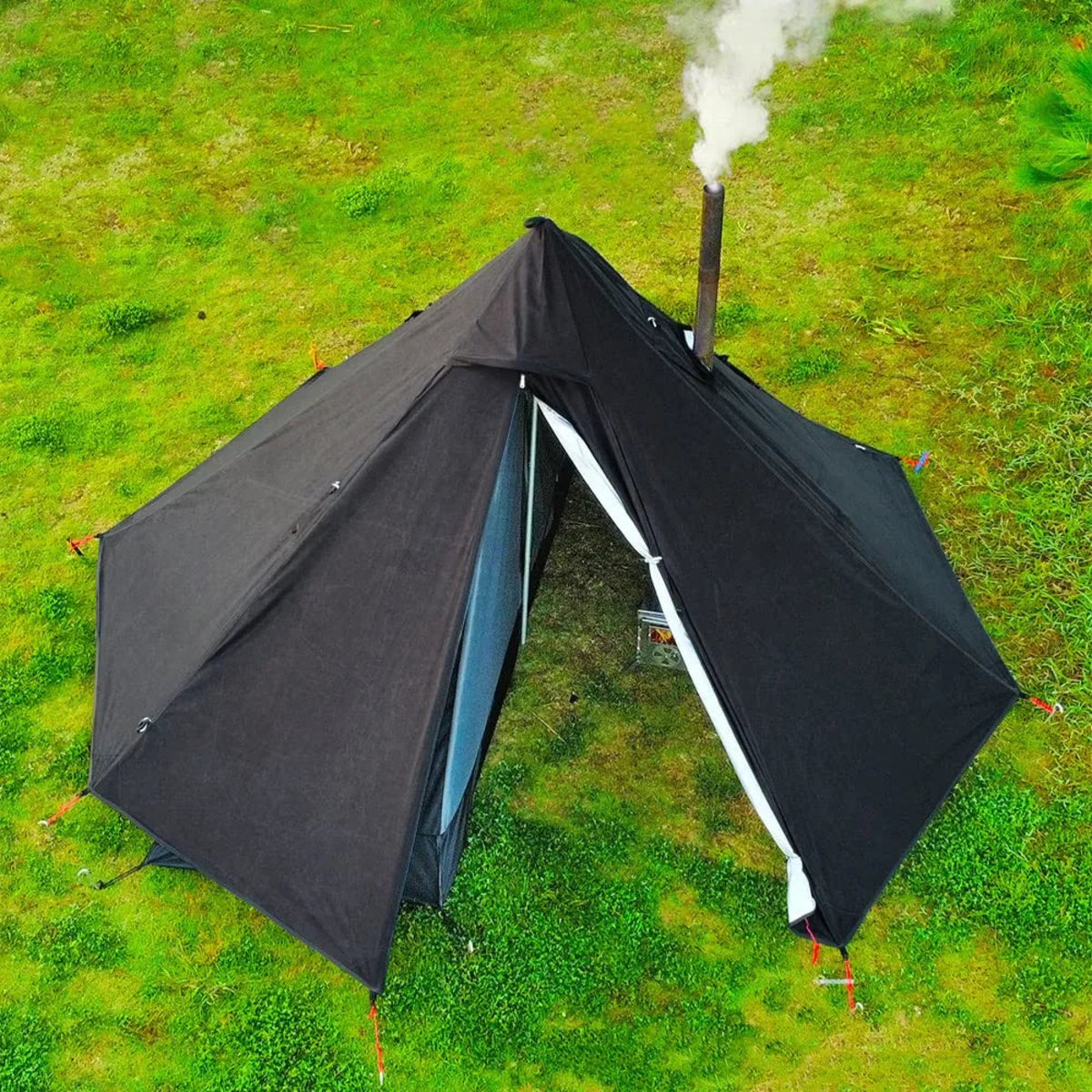 1-Person Tipi Shelter with Chimney Window - Ultralight Hot Tent