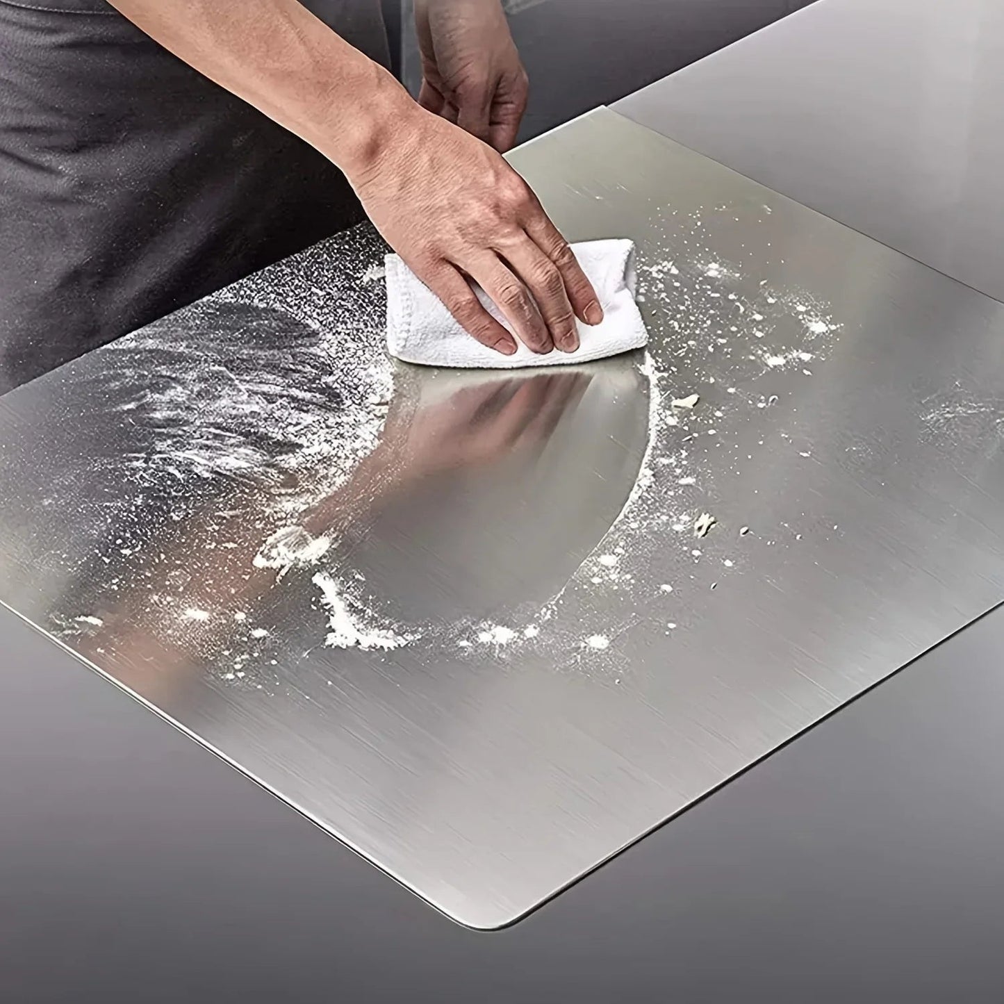 Space-Saving Stainless Steel Corner Cutting Board
