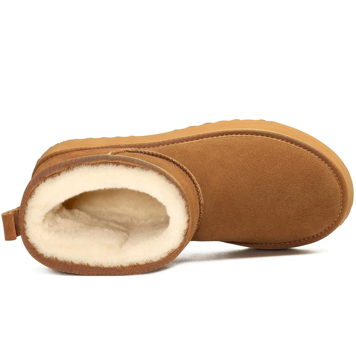 Women's Suede Ankle Boots - Fur Lined, Non-Slip for Winter Snow