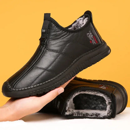 Waterproof Non-Slip Platform Boots for Men - Warm Winter Work Footwear