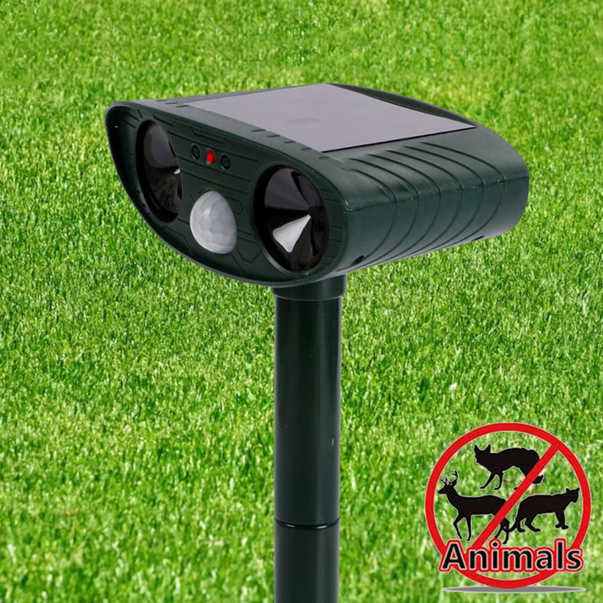 Waterproof Solar-Powered Ultrasonic Repellent for Cats and Dogs in Garden