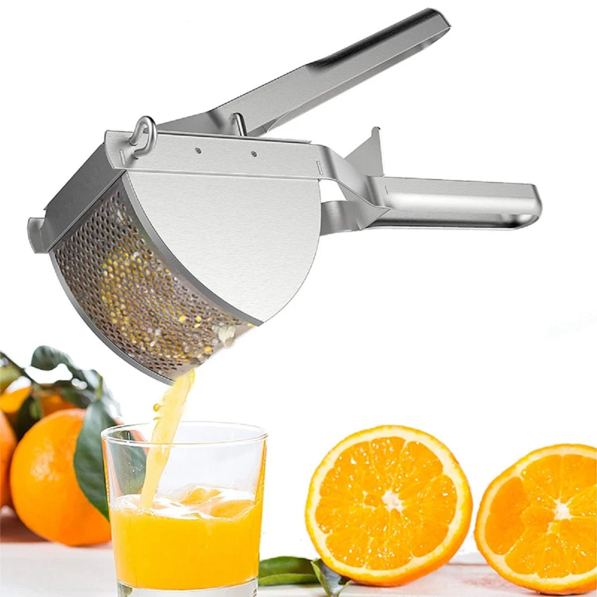 Stainless Steel Potato Ricer – Masher for Fruits and Vegetables