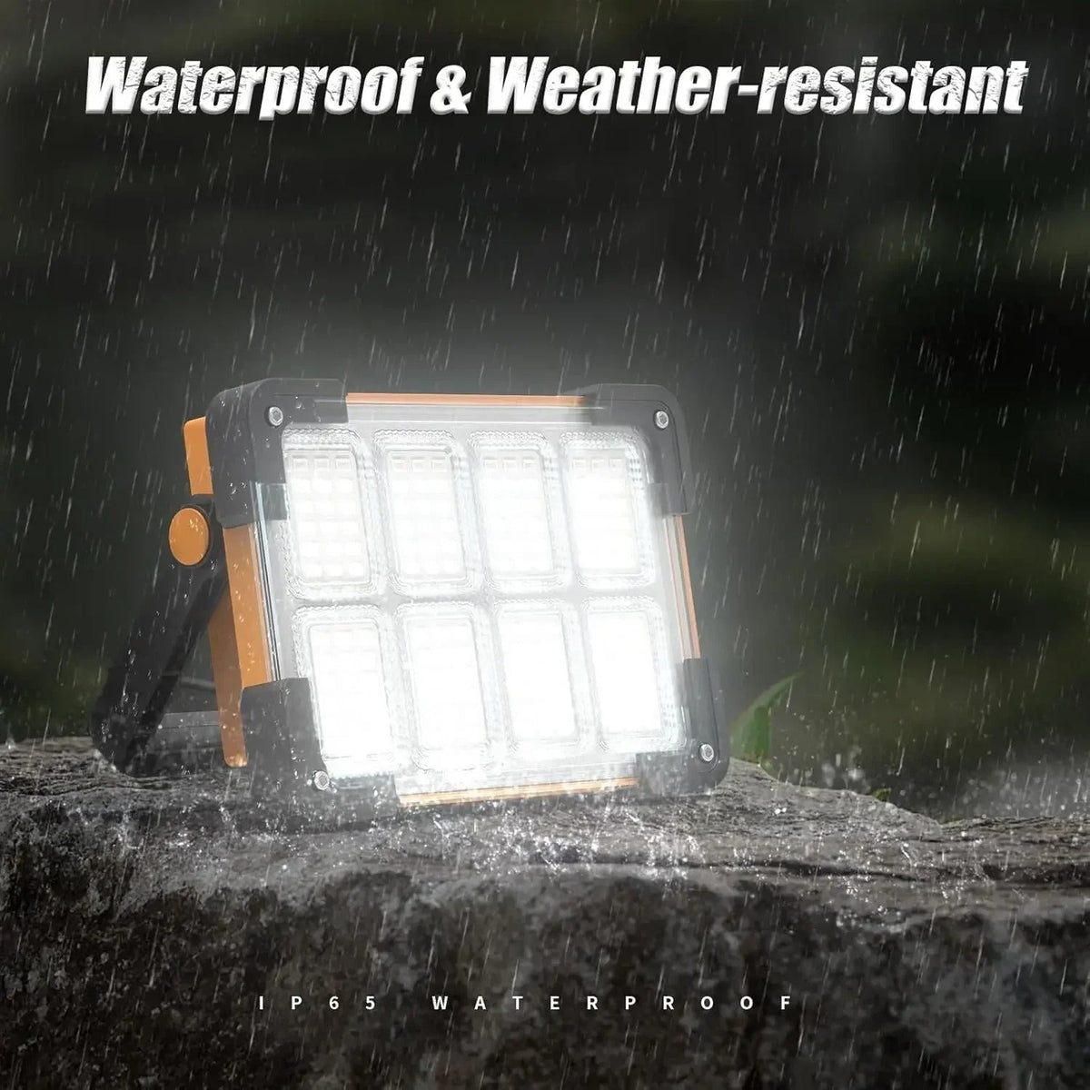 Rechargeable Outdoor LED Spotlight - Solar-Powered Flood Light for Yard and Construction
