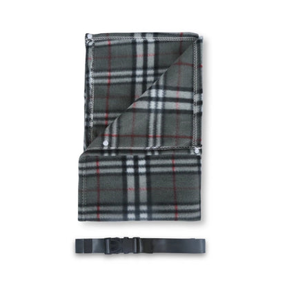 Fleece Lap Blanket for Wheelchair with Adjustable Anti-Slip Harness