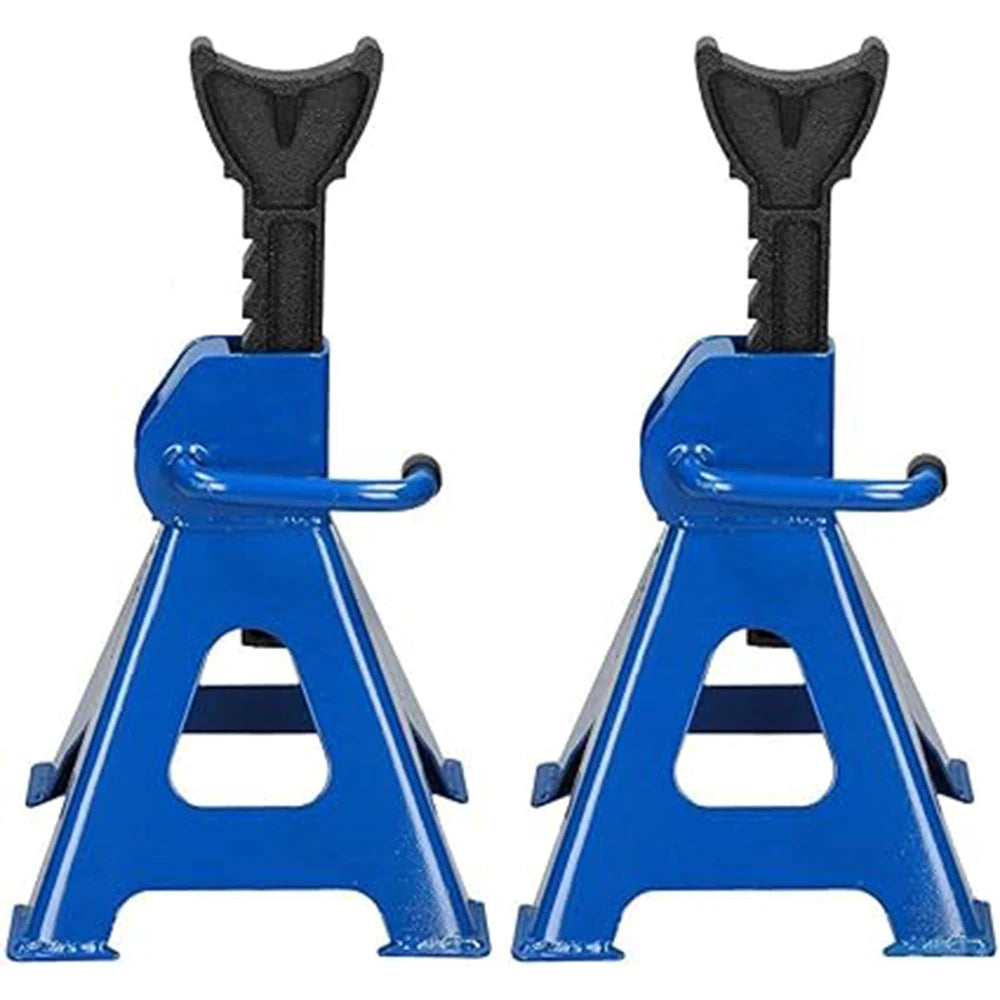 Heavy-Duty Adjustable Steel Support Stands for Vehicles - 2 Pack