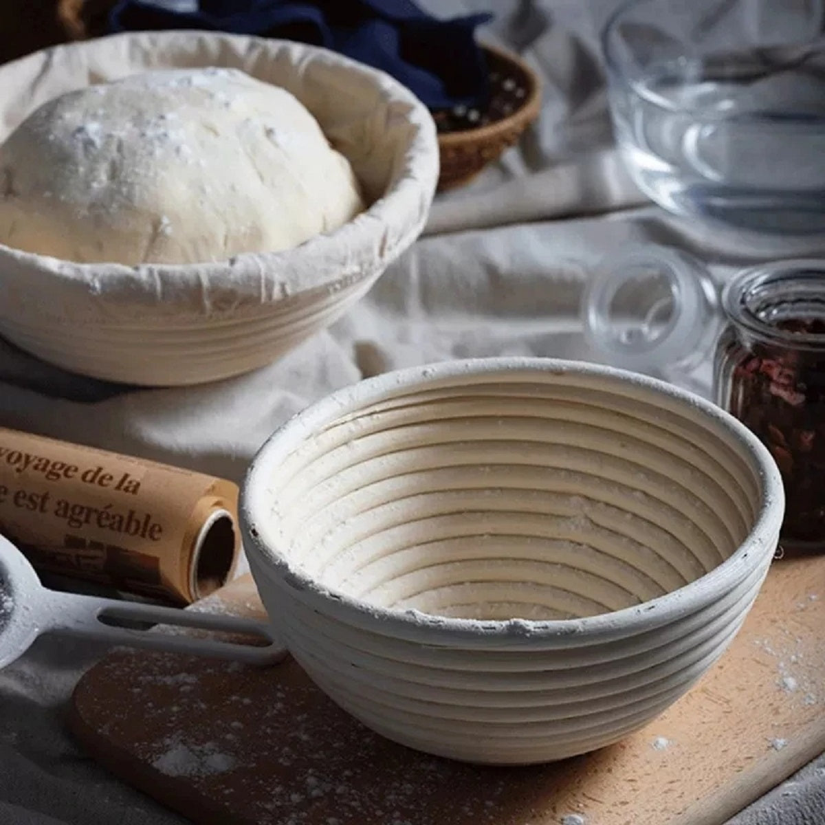 Wicker Basket Made of Natural Rattan for Fermentation