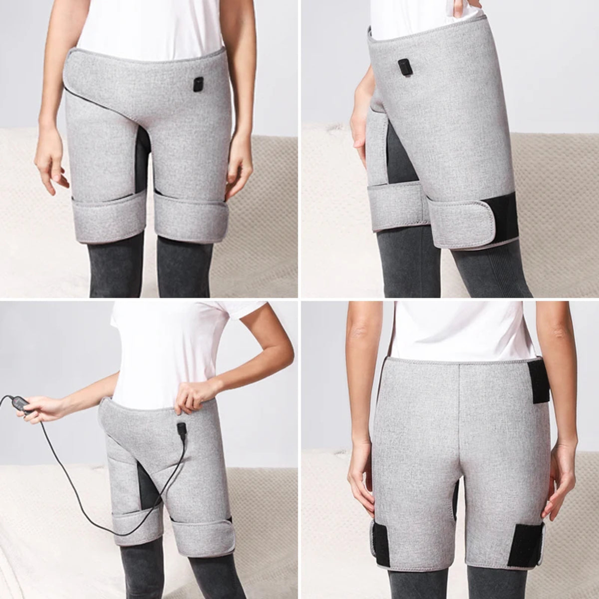 Electric Heating Pad with Red Light – Vibration Massager for Sciatica Relief