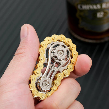 Fidget Spinner with Metal Sprockets - Stress Relief Toy for All Ages