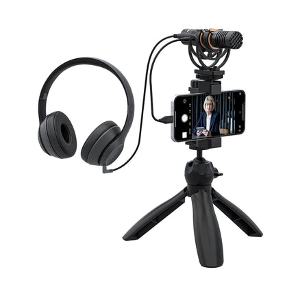 On-Camera Cardioid Microphone with Shock Mount for Pro Shotgun Use