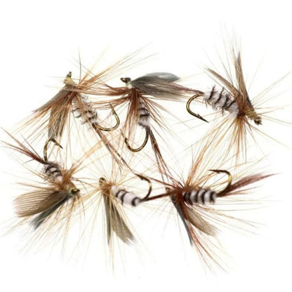32-112 Piece Fly Fishing Lure Collection - Dry and Wet Flies with Box