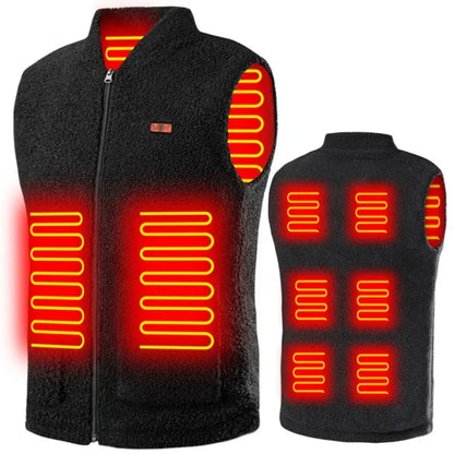 Washable Sleeveless Winter Jacket - USB Heated Vest with 3 Heat Settings