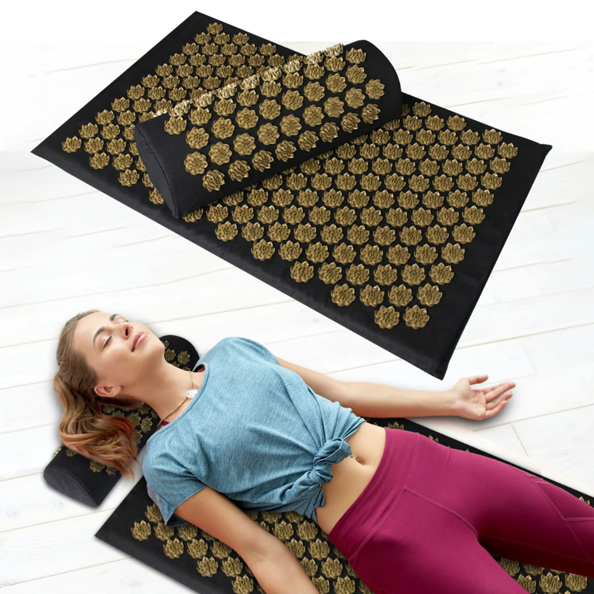 Acupressure Spike Mat - Massage Pillow for Yoga and Exercise