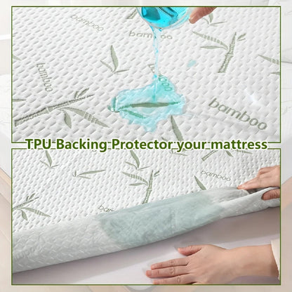 Bamboo Breeze Mattress Protector – Breathable Deep Pocket Design