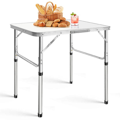 Portable Aluminum Camping Table - Compact Design with Height Adjustment