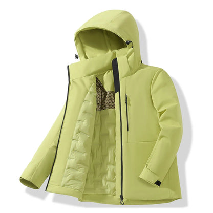 Waterproof Fleece Jacket for All - Thermal Raincoat for Winter Weather