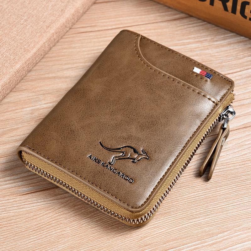 Men's RFID-blocking Wallet - Multifunctional Credit Card Holder for Kangaroo
