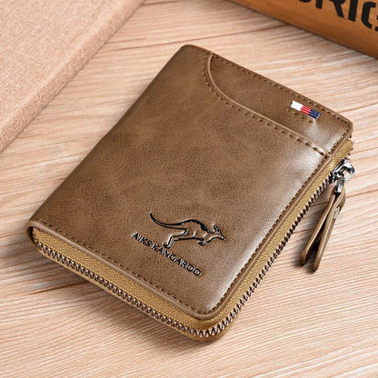 Men's RFID-blocking Wallet - Multifunctional Credit Card Holder for Kangaroo